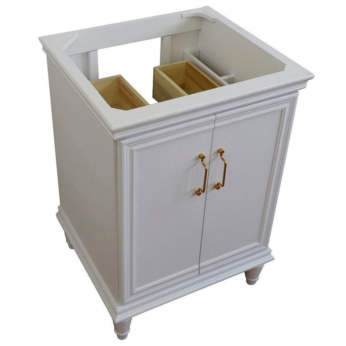 Bellaterra Home Forli 24" 2-Door 1-Drawer White Freestanding Vanity Base - Luxe Vanity & Tub