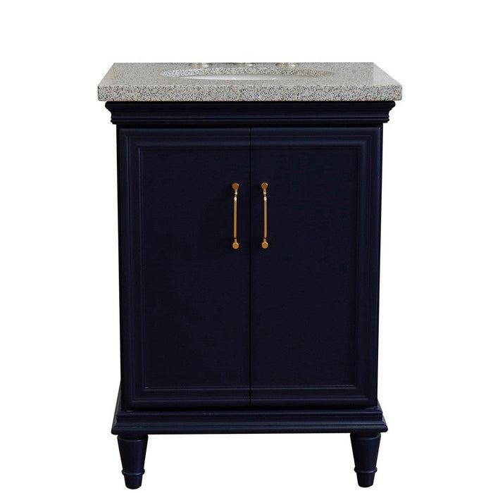 Bellaterra Home Forli 25" 2-Door 1-Drawer Blue Freestanding Vanity Set - Luxe Vanity & Tub