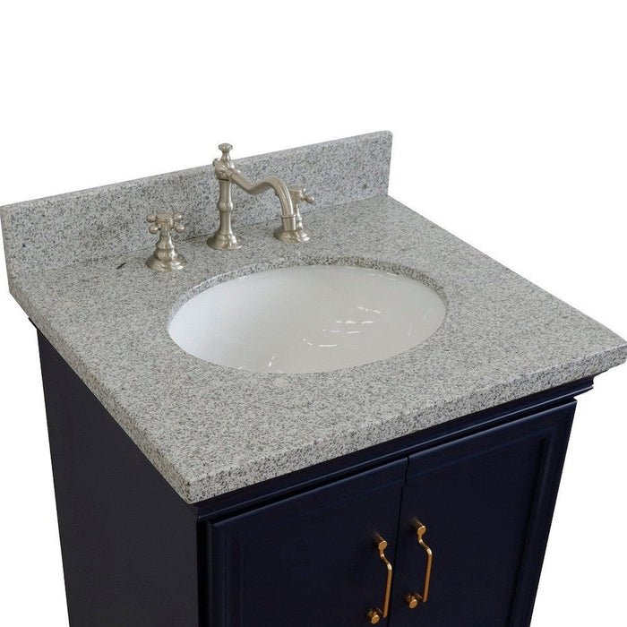 Bellaterra Home Forli 25" 2-Door 1-Drawer Blue Freestanding Vanity Set - Luxe Vanity & Tub