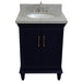 Bellaterra Home Forli 25" 2-Door 1-Drawer Blue Freestanding Vanity Set - Luxe Vanity & Tub