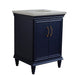 Bellaterra Home Forli 25" 2-Door 1-Drawer Blue Freestanding Vanity Set - Luxe Vanity & Tub