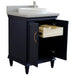 Bellaterra Home Forli 25" 2-Door 1-Drawer Blue Freestanding Vanity Set With Ceramic Vessel Sink And Gray Granite Top - Luxe Vanity & Tub