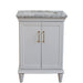 Bellaterra Home Forli 25" 2-Door 1-Drawer White Freestanding Vanity Set With Ceramic Undermount Rectangular Sink And White Carrara Marble Top - Luxe Vanity & Tub