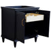 Bellaterra Home Forli 30" 2-Door 1-Drawer Blue Freestanding Vanity Base - Luxe Vanity & Tub