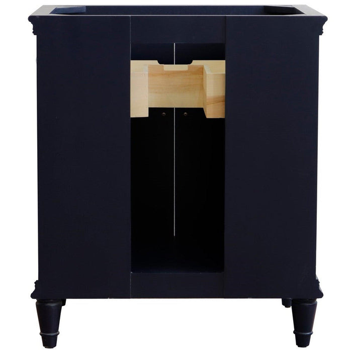 Bellaterra Home Forli 30" 2-Door 1-Drawer Blue Freestanding Vanity Base - Luxe Vanity & Tub