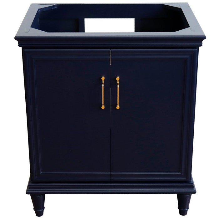 Bellaterra Home Forli 30" 2-Door 1-Drawer Blue Freestanding Vanity Base - Luxe Vanity & Tub