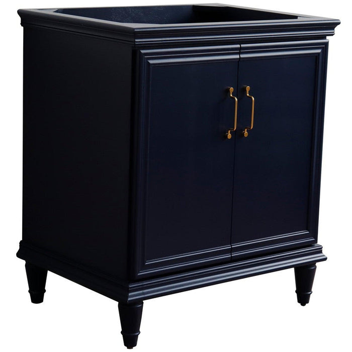 Bellaterra Home Forli 30" 2-Door 1-Drawer Blue Freestanding Vanity Base - Luxe Vanity & Tub