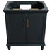 Bellaterra Home Forli 30" 2-Door 1-Drawer Dark Gray Freestanding Vanity Base - Luxe Vanity & Tub