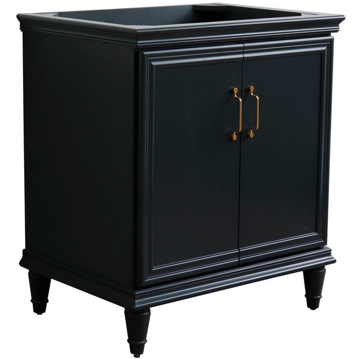 Bellaterra Home Forli 30" 2-Door 1-Drawer Dark Gray Freestanding Vanity Base - Luxe Vanity & Tub