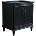 Bellaterra Home Forli 30" 2-Door 1-Drawer Dark Gray Freestanding Vanity Base - Luxe Vanity & Tub