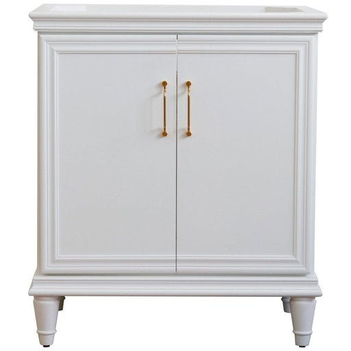 Bellaterra Home Forli 30" 2-Door 1-Drawer White Freestanding Vanity Base