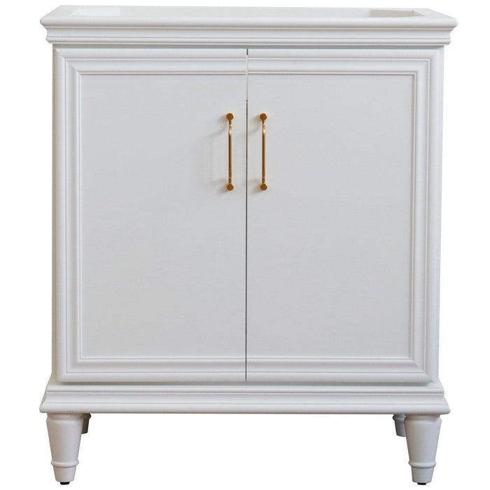 Bellaterra Home Forli 30" 2-Door 1-Drawer White Freestanding Vanity Base