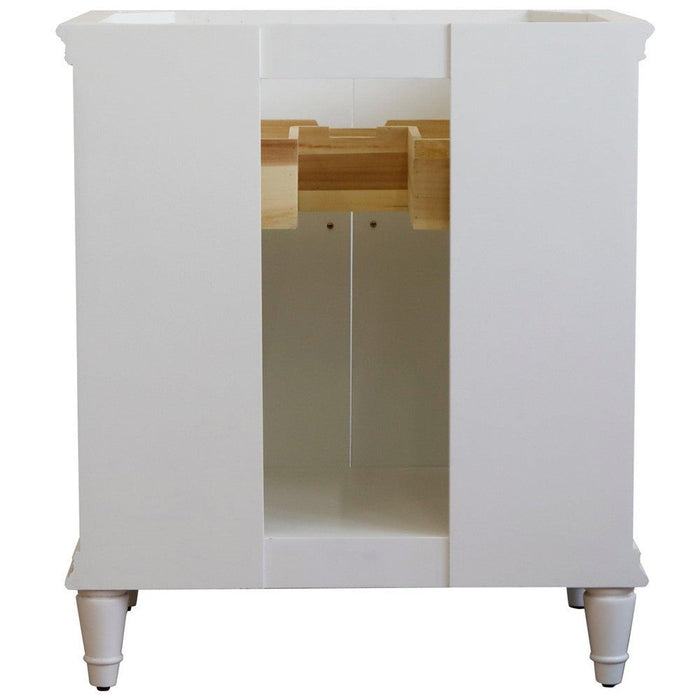 Bellaterra Home Forli 30" 2-Door 1-Drawer White Freestanding Vanity Base - Luxe Vanity & Tub