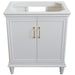 Bellaterra Home Forli 30" 2-Door 1-Drawer White Freestanding Vanity Base - Luxe Vanity & Tub