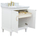 Bellaterra Home Forli 31" 2-Door 1-Drawer White Freestanding Vanity Set With Ceramic Undermount Rectangular Sink And White Carrara Marble Top - Luxe Vanity & Tub