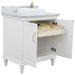 Bellaterra Home Forli 31" 2-Door 1-Drawer White Freestanding Vanity Set With Ceramic Vessel Sink And White Carrara Marble Top - Luxe Vanity & Tub