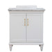 Bellaterra Home Forli 31" 2-Door 1-Drawer White Freestanding Vanity Set With Ceramic Vessel Sink And White Carrara Marble Top - Luxe Vanity & Tub