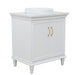 Bellaterra Home Forli 31" 2-Door 1-Drawer White Freestanding Vanity Set With Ceramic Vessel Sink And White Quartz Top - Luxe Vanity & Tub