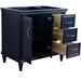 Bellaterra Home Forli 36" 2-Door 3-Drawer Blue Freestanding Vanity Base With Left Door - Luxe Vanity & Tub