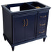 Bellaterra Home Forli 36" 2-Door 3-Drawer Blue Freestanding Vanity Base With Left Door - Luxe Vanity & Tub