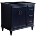 Bellaterra Home Forli 36" 2-Door 3-Drawer Blue Freestanding Vanity Base With Left Door - Luxe Vanity & Tub