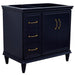 Bellaterra Home Forli 36" 2-Door 3-Drawer Blue Freestanding Vanity Base With Right Door - Luxe Vanity & Tub