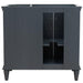 Bellaterra Home Forli 36" 2-Door 3-Drawer Dark Gray Freestanding Vanity Base With Left Door - Luxe Vanity & Tub