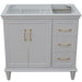 Bellaterra Home Forli 36" 2-Door 3-Drawer White Freestanding Vanity Base With Left Door - Luxe Vanity & Tub