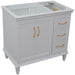 Bellaterra Home Forli 36" 2-Door 3-Drawer White Freestanding Vanity Base With Left Door - Luxe Vanity & Tub