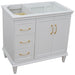 Bellaterra Home Forli 36" 2-Door 3-Drawer White Freestanding Vanity Base With Right Door - Luxe Vanity & Tub