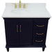 Bellaterra Home Forli 37" 2-Door 3-Drawer Blue Freestanding Vanity Set - Luxe Vanity & Tub