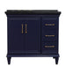 Bellaterra Home Forli 37" 2-Door 3-Drawer Blue Freestanding Vanity Set - Luxe Vanity & Tub