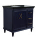 Bellaterra Home Forli 37" 2-Door 3-Drawer Blue Freestanding Vanity Set - Luxe Vanity & Tub