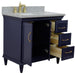 Bellaterra Home Forli 37" 2-Door 3-Drawer Blue Freestanding Vanity Set - Luxe Vanity & Tub