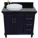 Bellaterra Home Forli 37" 2-Door 3-Drawer Blue Freestanding Vanity Set - Luxe Vanity & Tub