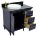 Bellaterra Home Forli 37" 2-Door 3-Drawer Blue Freestanding Vanity Set - Luxe Vanity & Tub