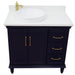 Bellaterra Home Forli 37" 2-Door 3-Drawer Blue Freestanding Vanity Set - Luxe Vanity & Tub