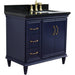 Bellaterra Home Forli 37" 2-Door 3-Drawer Blue Freestanding Vanity Set - Luxe Vanity & Tub