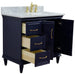 Bellaterra Home Forli 37" 2-Door 3-Drawer Blue Freestanding Vanity Set - Luxe Vanity & Tub