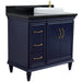 Bellaterra Home Forli 37" 2-Door 3-Drawer Blue Freestanding Vanity Set - Luxe Vanity & Tub