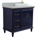 Bellaterra Home Forli 37" 2-Door 3-Drawer Blue Freestanding Vanity Set - Luxe Vanity & Tub