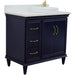 Bellaterra Home Forli 37" 2-Door 3-Drawer Blue Freestanding Vanity Set - Luxe Vanity & Tub