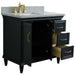 Bellaterra Home Forli 37" 2-Door 3-Drawer Dark Gray Freestanding Vanity Set - Luxe Vanity & Tub