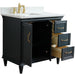 Bellaterra Home Forli 37" 2-Door 3-Drawer Dark Gray Freestanding Vanity Set - Luxe Vanity & Tub