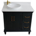 Bellaterra Home Forli 37" 2-Door 3-Drawer Dark Gray Freestanding Vanity Set - Luxe Vanity & Tub