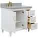 Bellaterra Home Forli 37" 2-Door 3-Drawer White Freestanding Vanity Set - Luxe Vanity & Tub