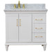 Bellaterra Home Forli 37" 2-Door 3-Drawer White Freestanding Vanity Set - Luxe Vanity & Tub