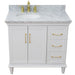 Bellaterra Home Forli 37" 2-Door 3-Drawer White Freestanding Vanity Set - Luxe Vanity & Tub