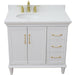 Bellaterra Home Forli 37" 2-Door 3-Drawer White Freestanding Vanity Set - Luxe Vanity & Tub