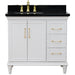 Bellaterra Home Forli 37" 2-Door 3-Drawer White Freestanding Vanity Set - Luxe Vanity & Tub